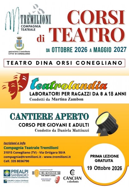 CORSI DI TEATRO STAGIONE 2026/27
